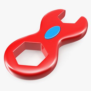 plastic toy wrench 3D model