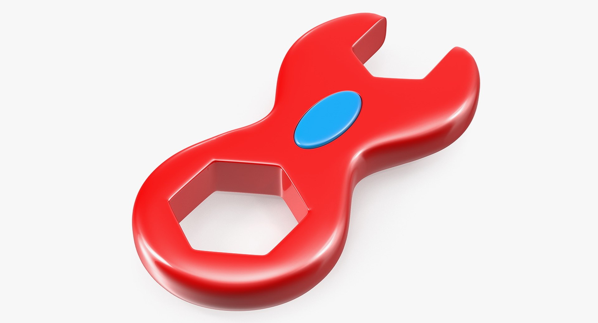 Plastic Toy Wrench 3D Model 3D model preview