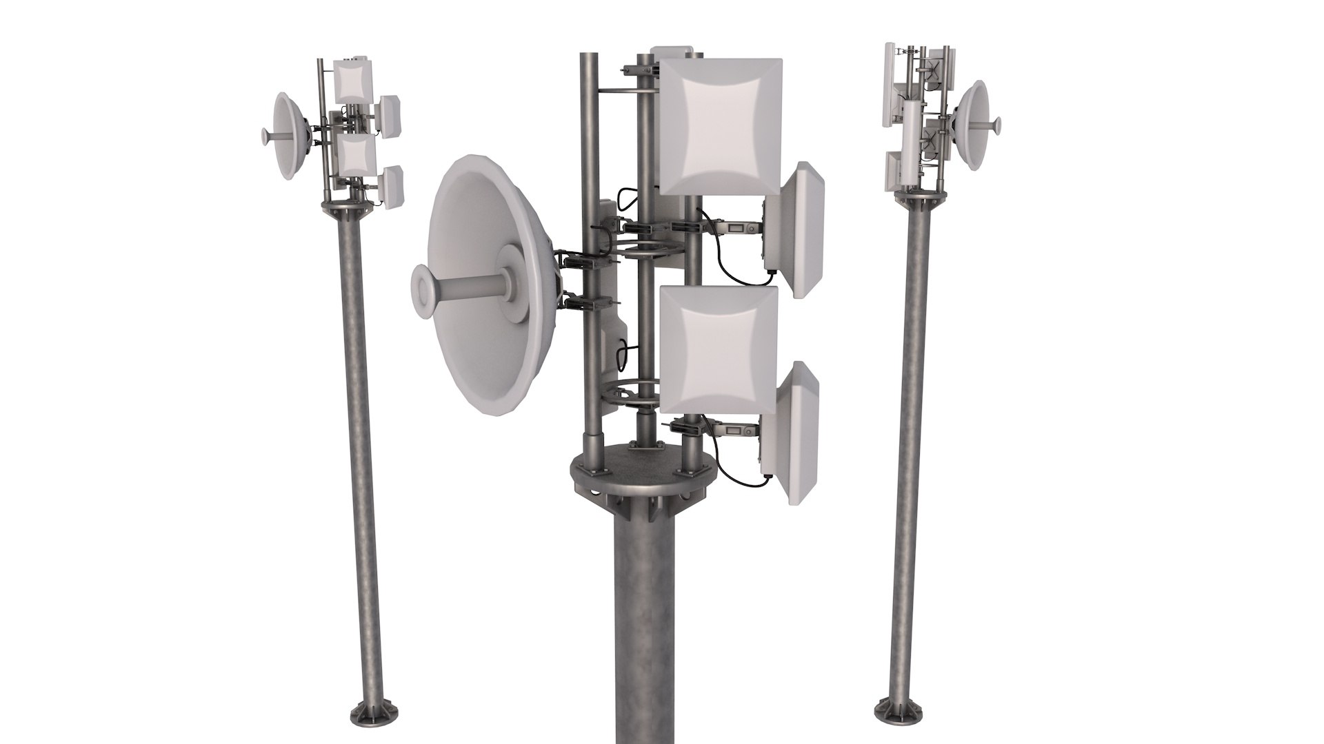 Mobile Network Antenna On Post 3D Model TurboSquid 1971210