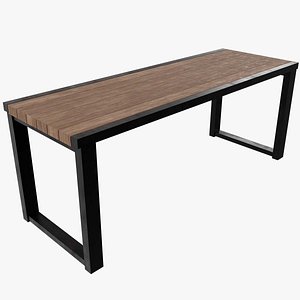 3D model Park Bench 07