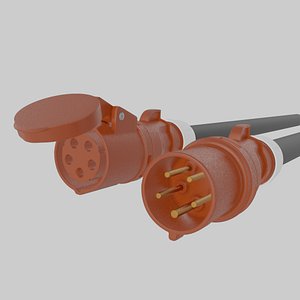 3D plug electric pin model