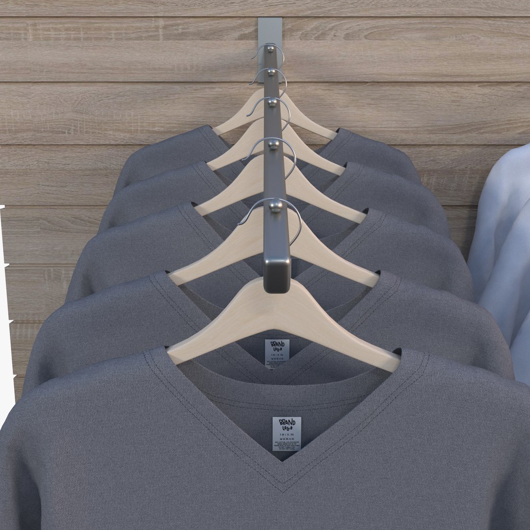 T-shirt Rack Model - TurboSquid 1424153