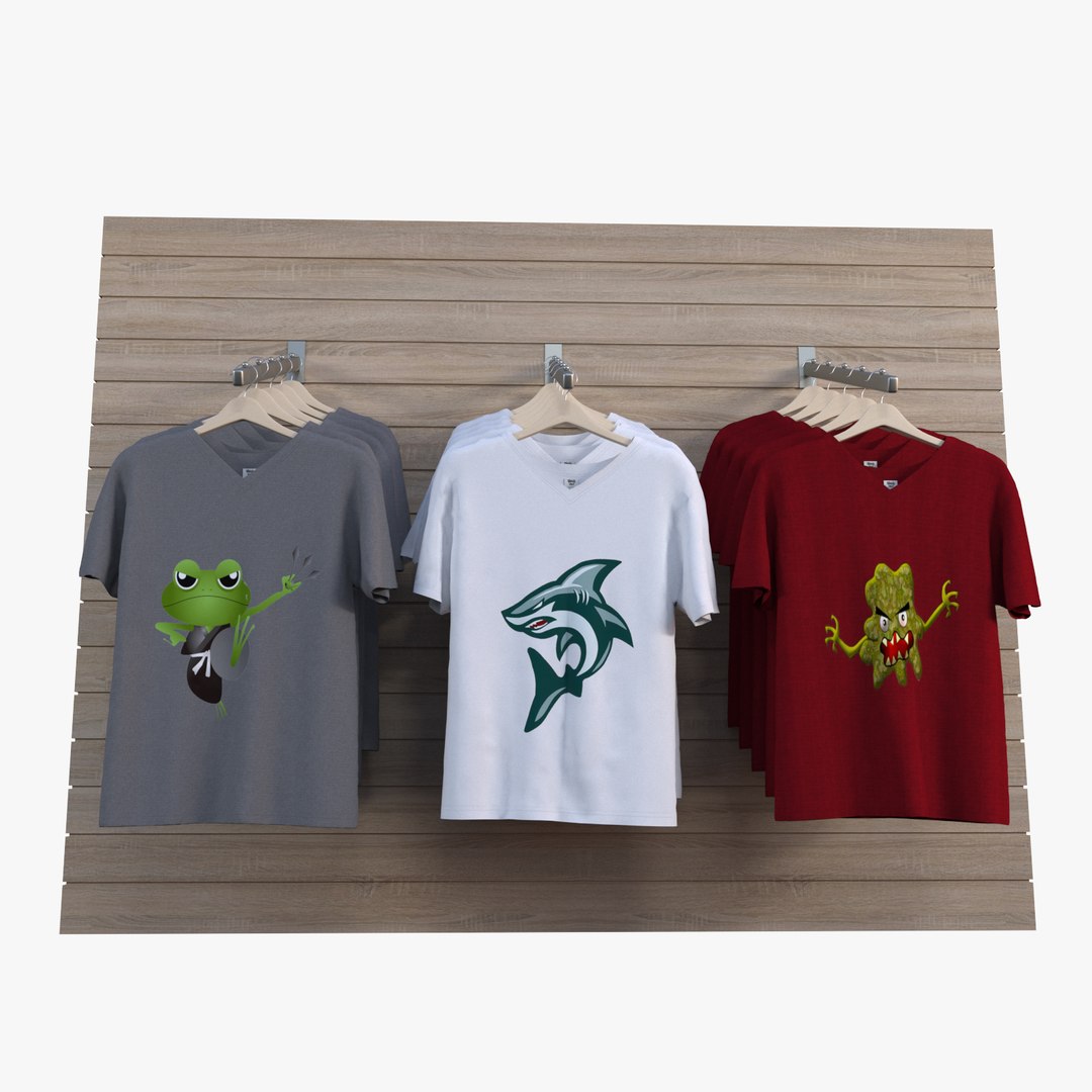 T-shirt Rack Model - TurboSquid 1424153