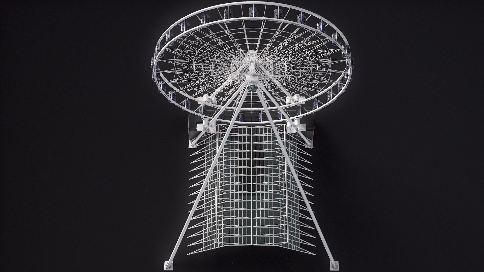 Rigged Ferris Wheel American Dream PBR 3D model TurboSquid 2092032