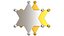 Sheriff Star Gold or Silver