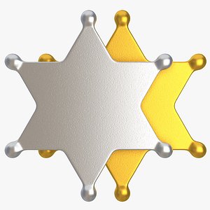 3D model Sheriff Star Gold or Silver