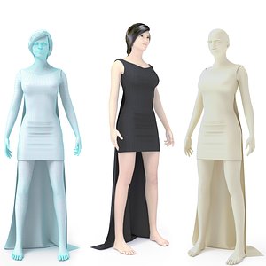 character female night dress 3D model