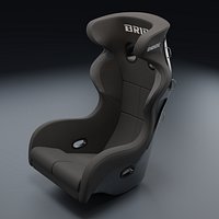 Bride Hyper II Seat - Black Dry Carbon Shell 3D Model 2026