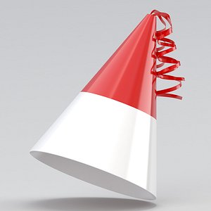 Party Hat Red 3D model