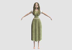 middle age woman 3D model