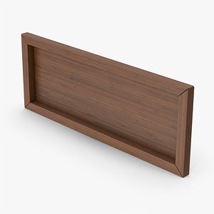 3D Dark Wooden Signboard