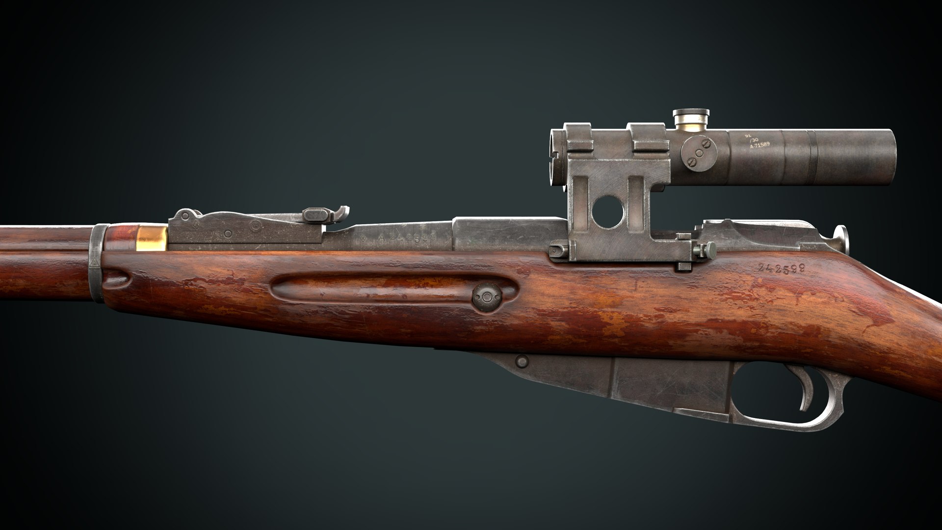 3D Mosin Nagant Sniper Rifle Low-poly - TurboSquid 1923228