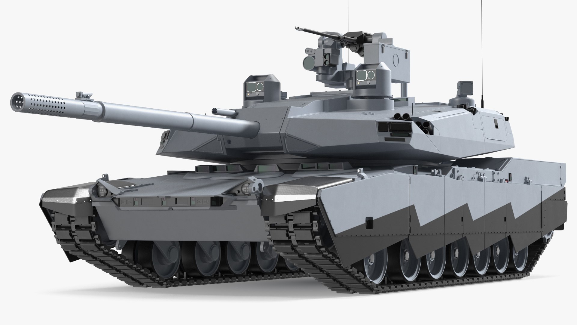 Abrams X Tank Grey Rigged 3D model preview