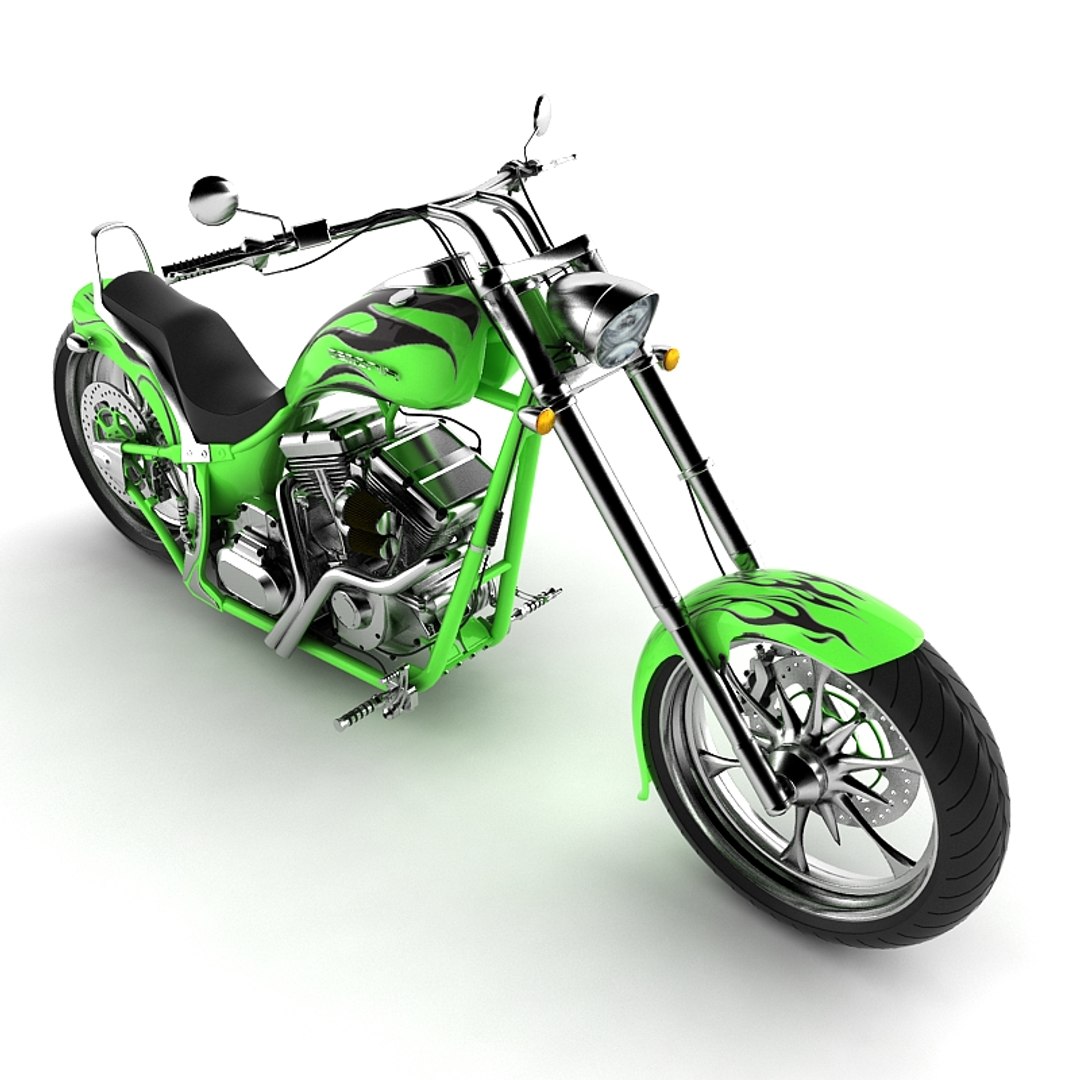 Custom Chopper 3d Model