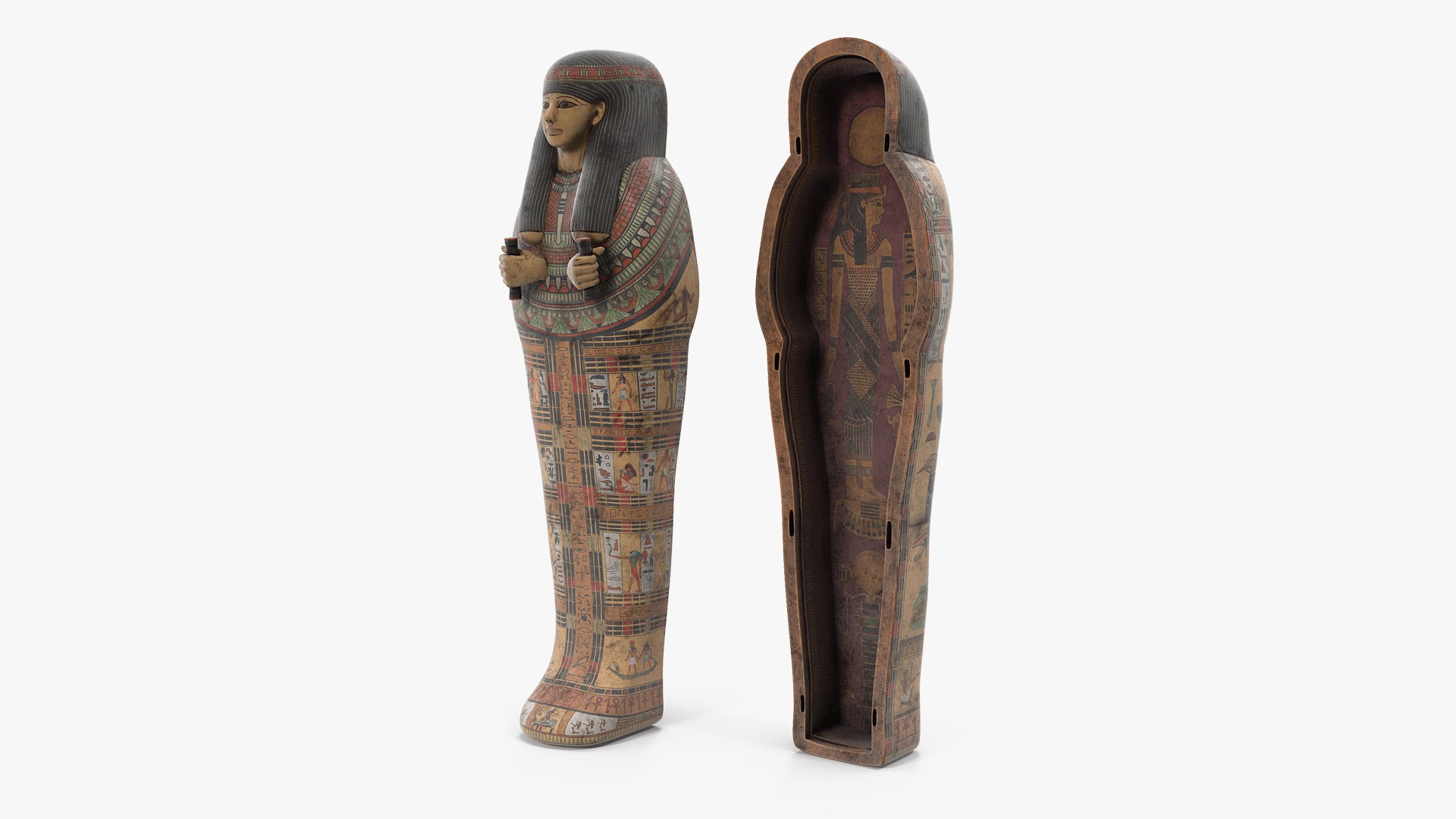 Ancient Egyptian Sarcophagus 3D model preview