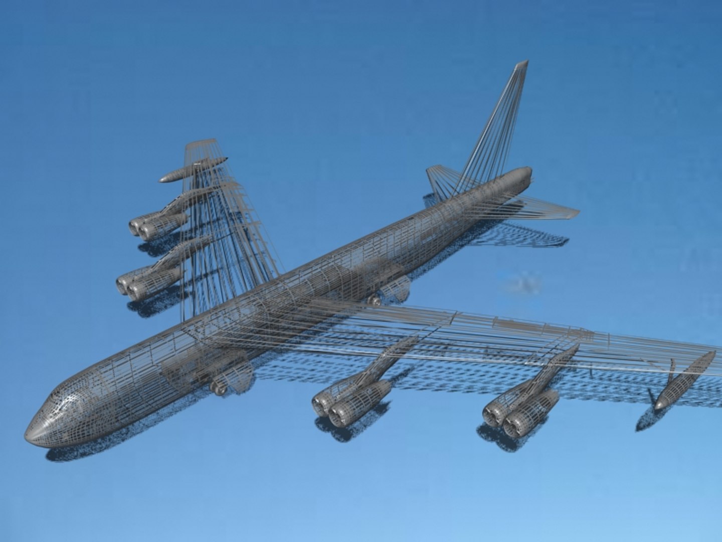 3d Stratofortress Boeing B-52 Bomber Model