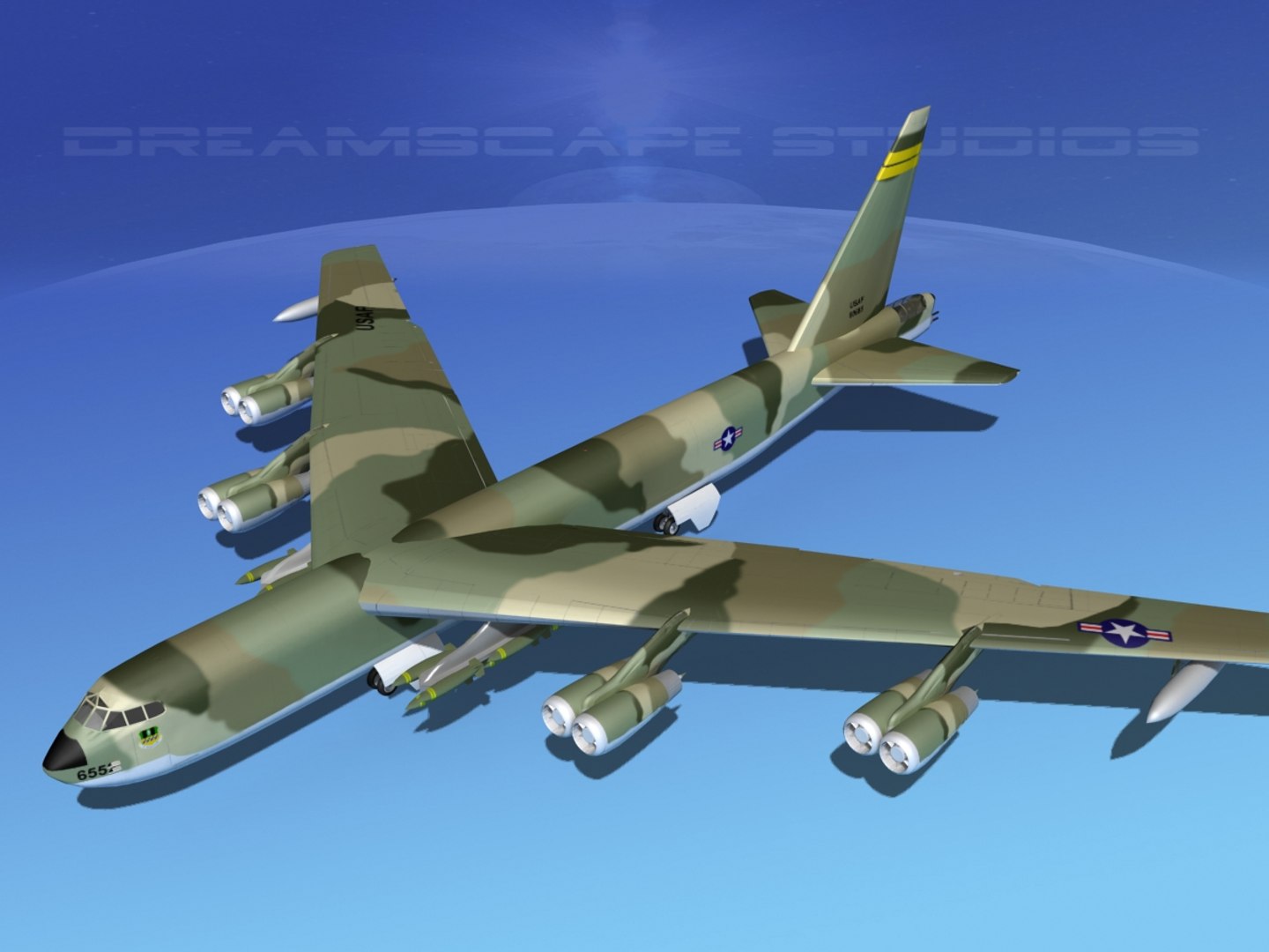 3d Stratofortress Boeing B-52 Bomber Model