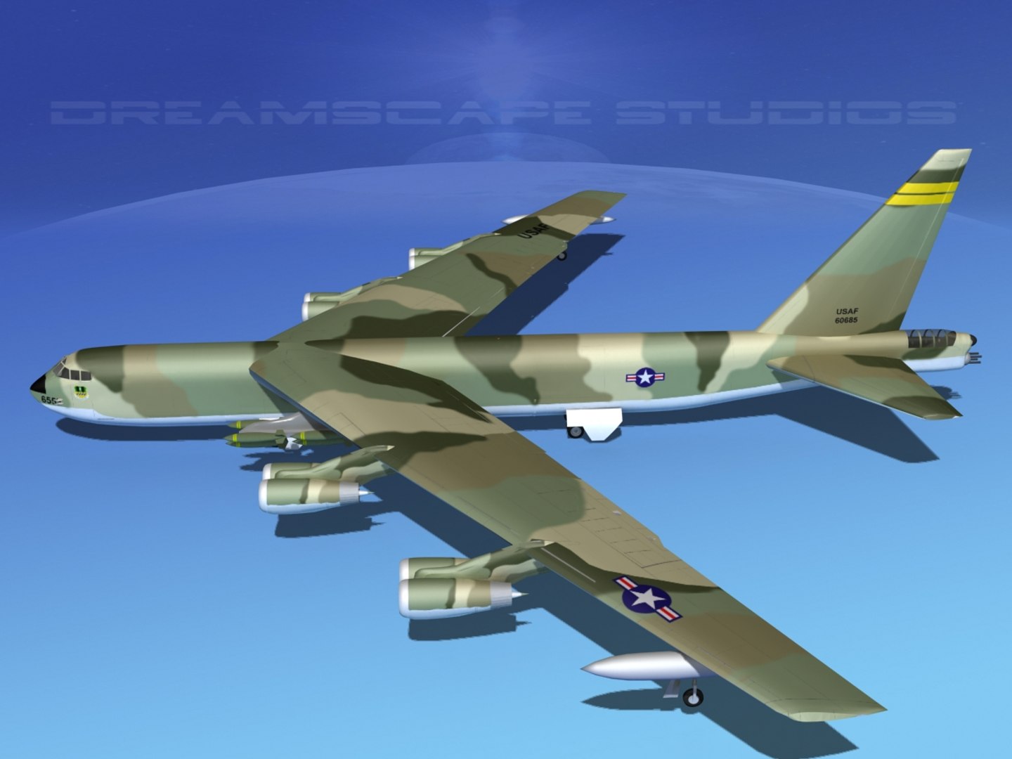 3d Stratofortress Boeing B-52 Bomber Model