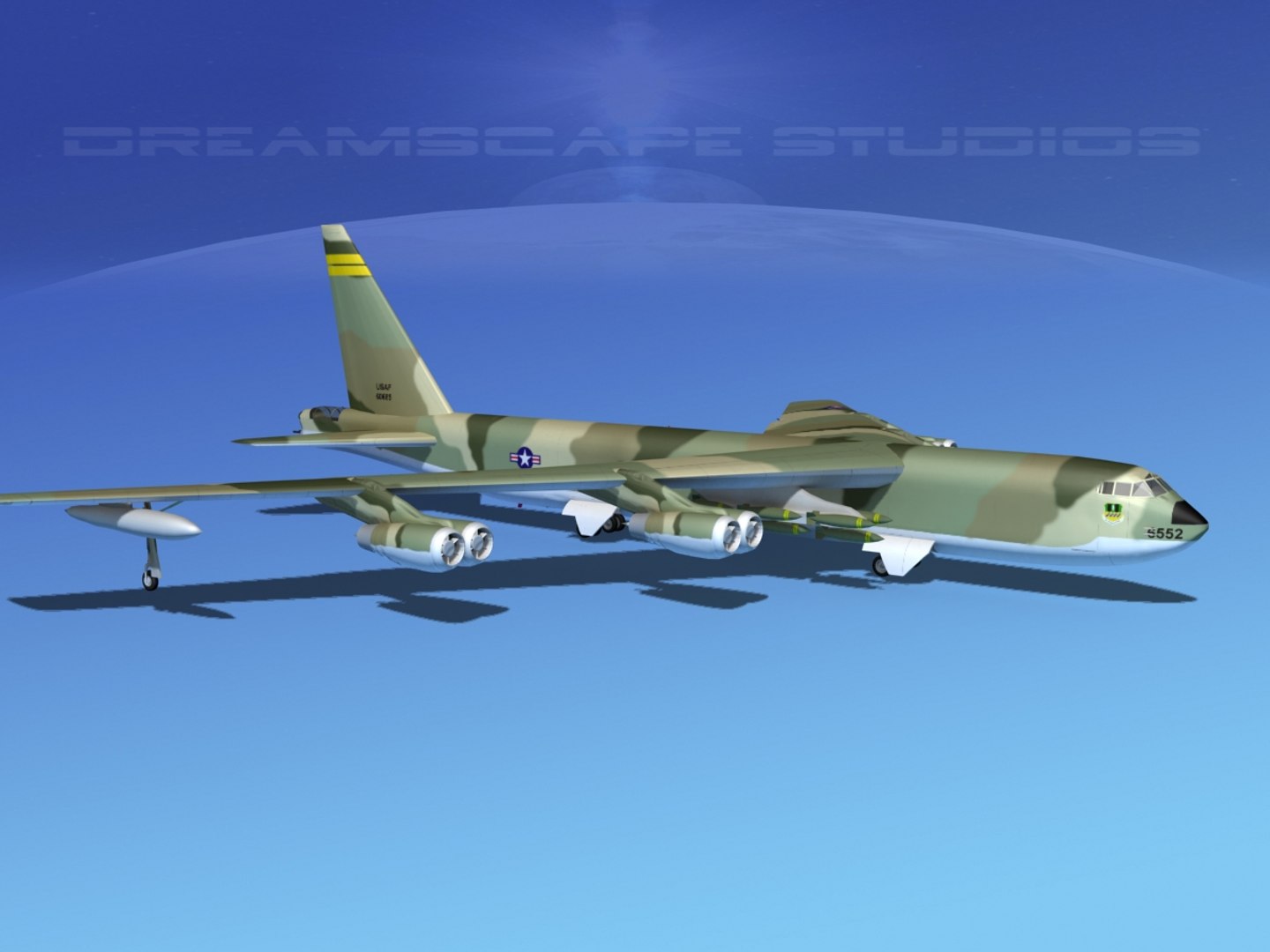 3d Stratofortress Boeing B-52 Bomber Model