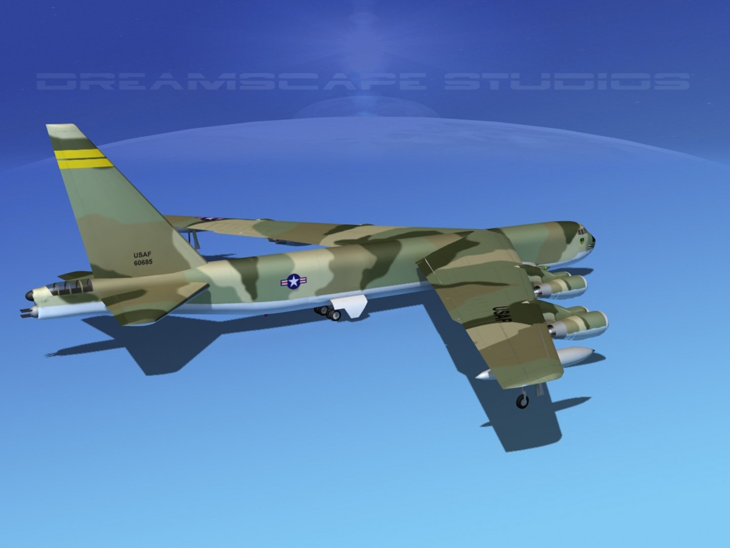 3d Stratofortress Boeing B-52 Bomber Model