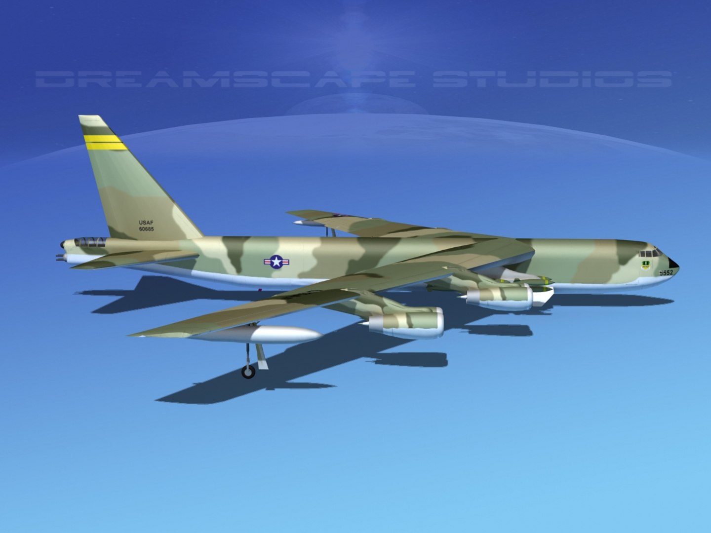 3d Stratofortress Boeing B-52 Bomber Model