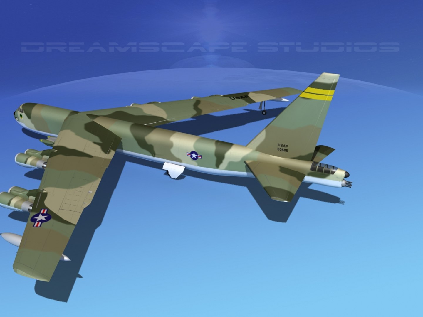 3d Stratofortress Boeing B-52 Bomber Model