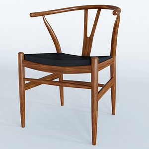 3d wishbone leather chair