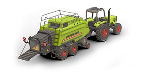 Farm Tractors And Bulldozers 3D