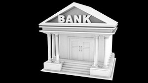 bank symbol 3d model