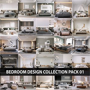Bedroom design collection pack 01 3D model