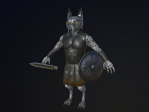 cat warrior character model