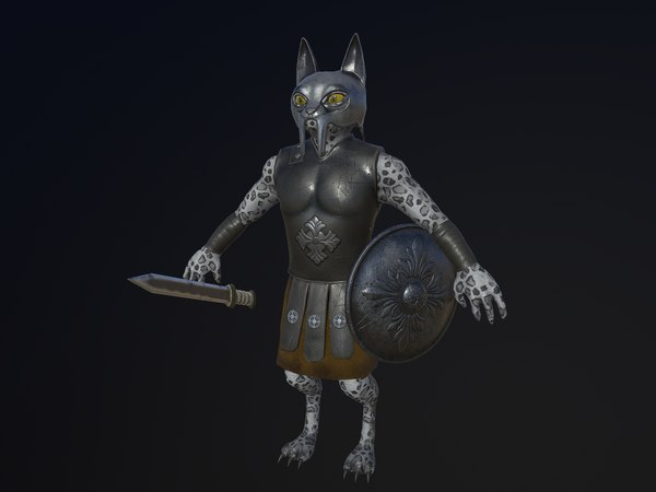 cat warrior character model