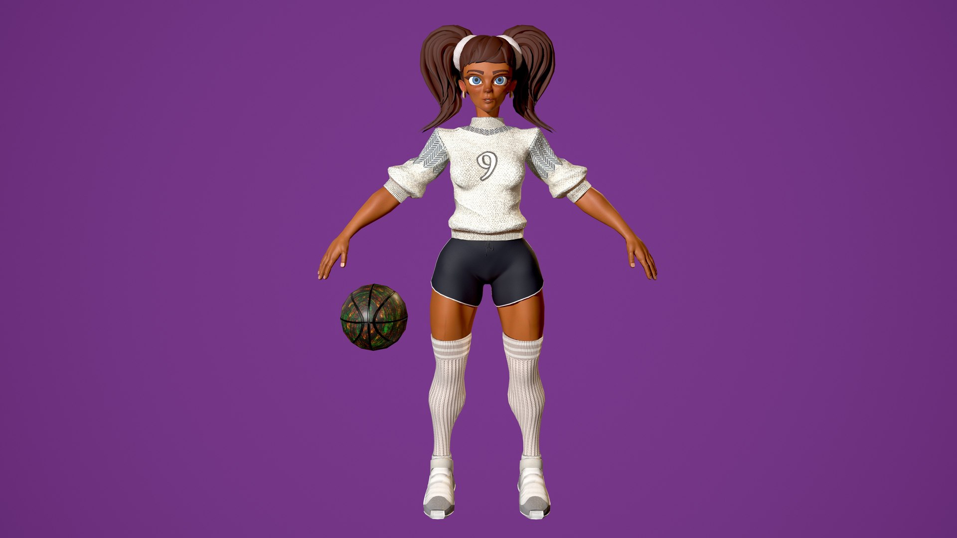 Basket Girl Model TurboSquid 2065551