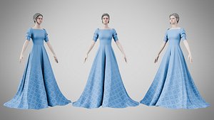 3D Dress 50 Havelock Blue model