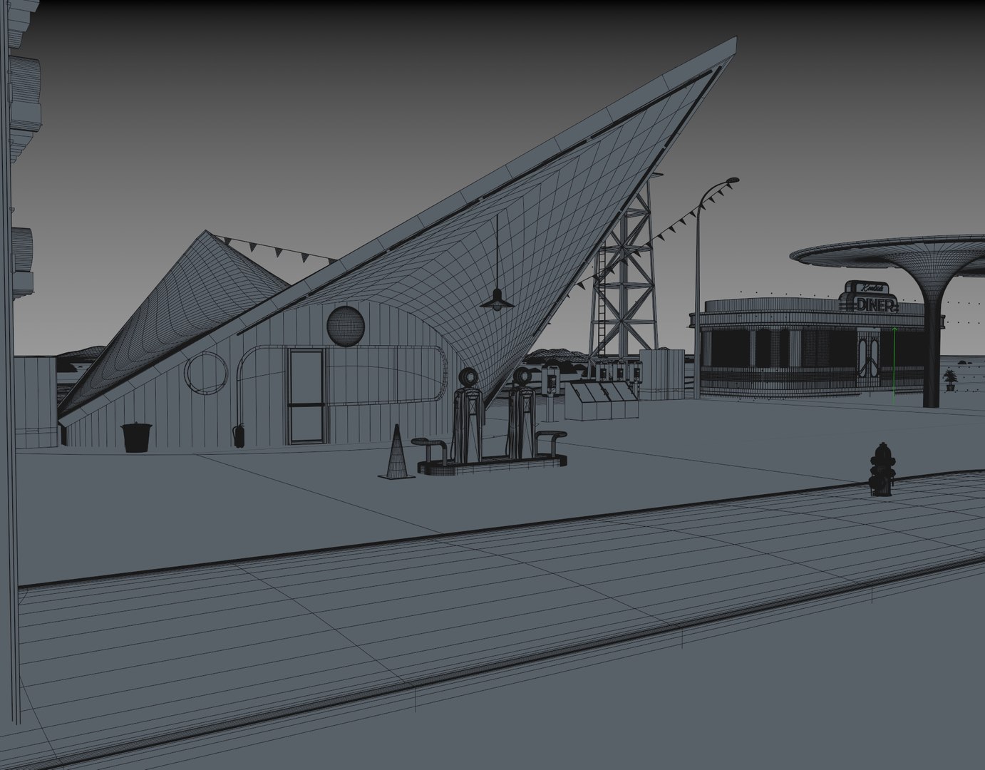 3D scene gas station diner model https://p.turbosquid.com/ts-thumb/7V/8BEK0H/6VuKzZX7/wires0006/jpg/1558007980/1920x1080/fit_q87/0fe08d6d5a0f916eec4e41422d4b6e0297b3ca4f/wires0006.jpg