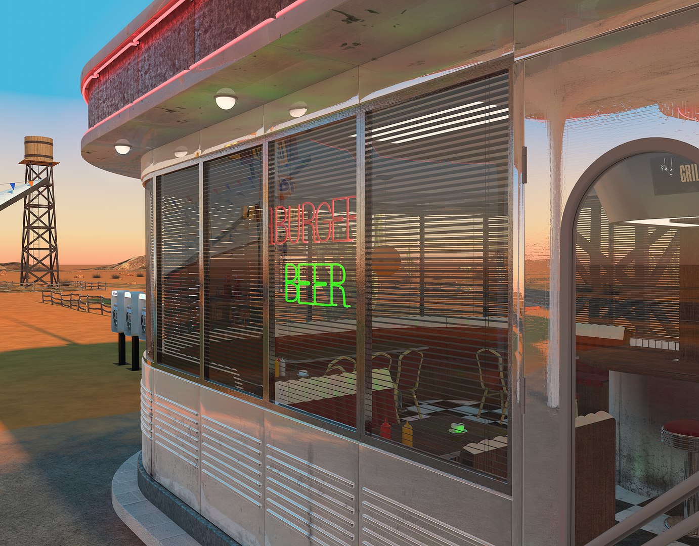 3D scene gas station diner model https://p.turbosquid.com/ts-thumb/7V/8BEK0H/NijoZP47/gasstation0005/png/1558007979/1920x1080/fit_q87/6e05806f9de2b038c5735339109bbe7dfb174000/gasstation0005.jpg