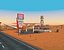 3D scene gas station diner model