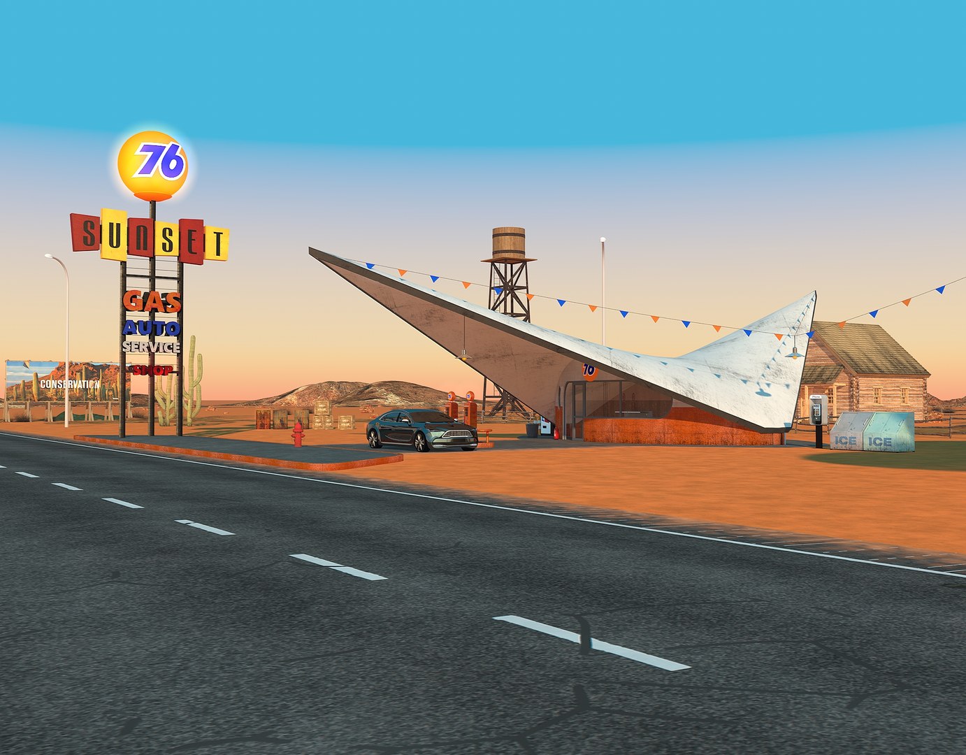 3D scene gas station diner model https://p.turbosquid.com/ts-thumb/7V/8BEK0H/dP6e63kB/gasstationss0002/jpg/1558007979/1920x1080/fit_q87/383ac2d8eb6daed875fb1f229b673d4e00918ff6/gasstationss0002.jpg