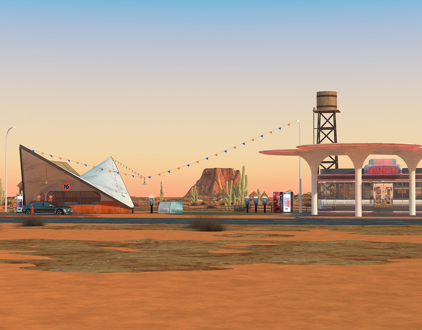 3D scene gas station diner model https://p.turbosquid.com/ts-thumb/7V/8BEK0H/o8SBjgWf/gasstationss0013/jpg/1558007980/1920x1080/fit_q87/1878fdbe14746421964d0fcedc61f26176f87158/gasstationss0013.jpg