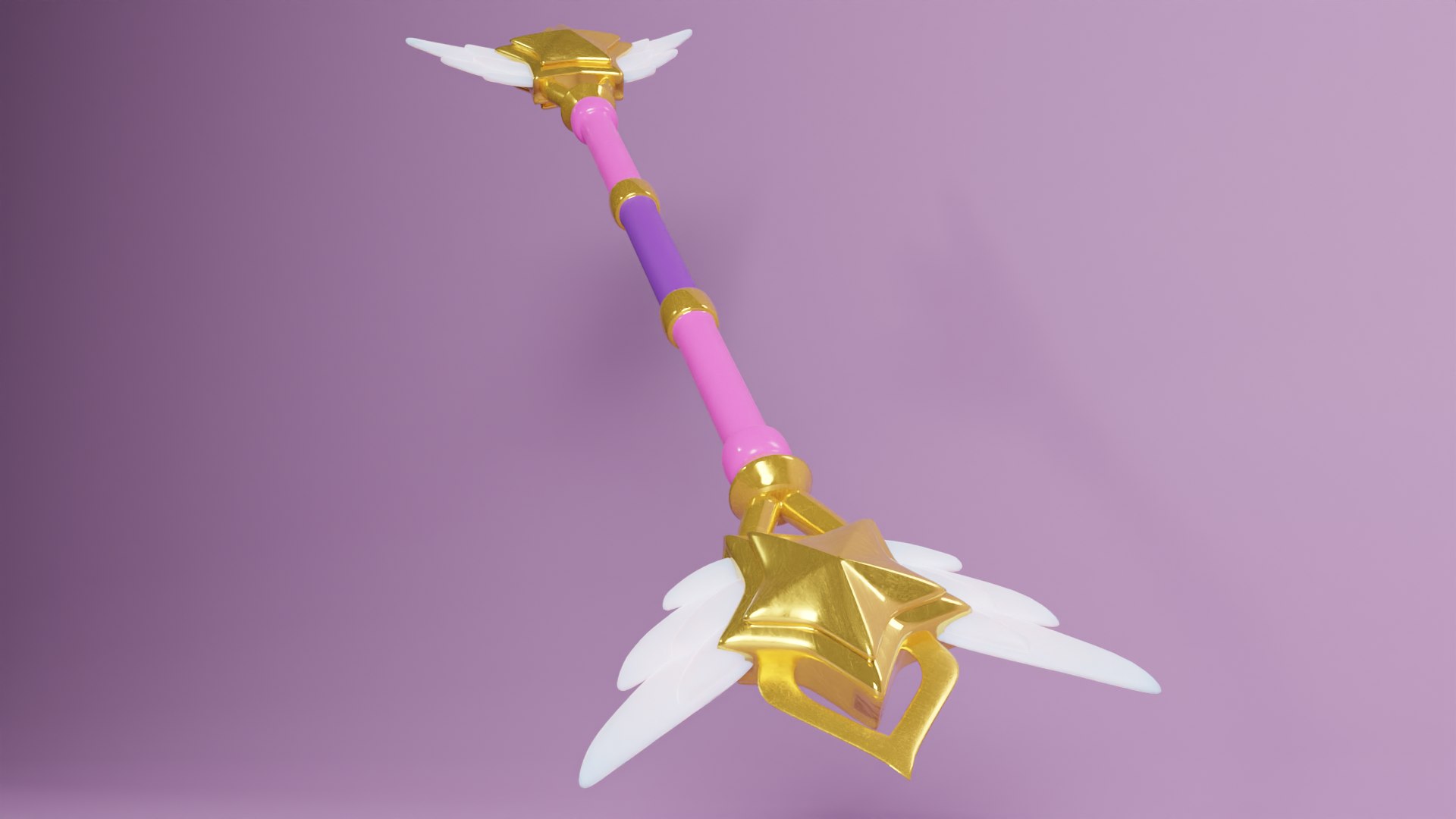 3d Star Guardian Lux Staff 3d Model Model Turbosquid 1963662