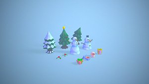 3D model Stylized Christmas Pack v1 - Game-Ready Assets