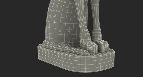 이집트 고양이 동상 블랙 3D 모델 - TurboSquid 1417844