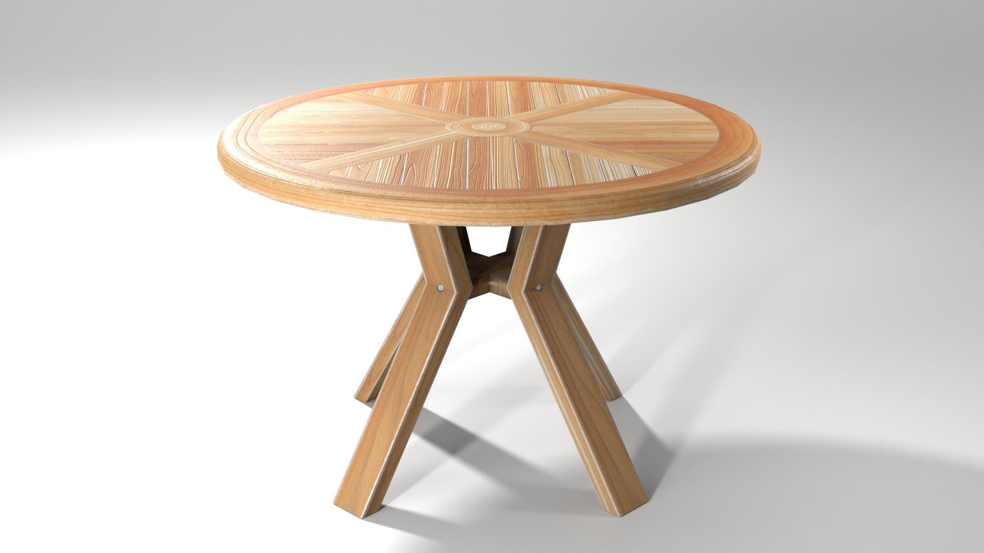 3D model Light wooden table - TurboSquid 2083460