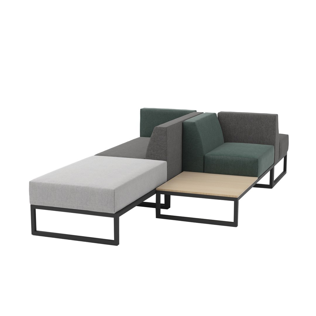 3D Model Brick Modular Island Sofa TurboSquid 1812848