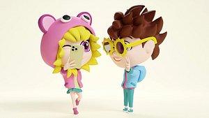 Boy Girl Mascot 001