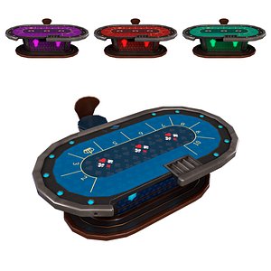 Blackjack Table 3D model