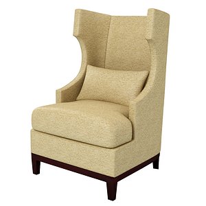 3d model wing chair r