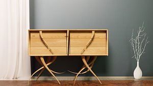 contemporary console table 3D model
