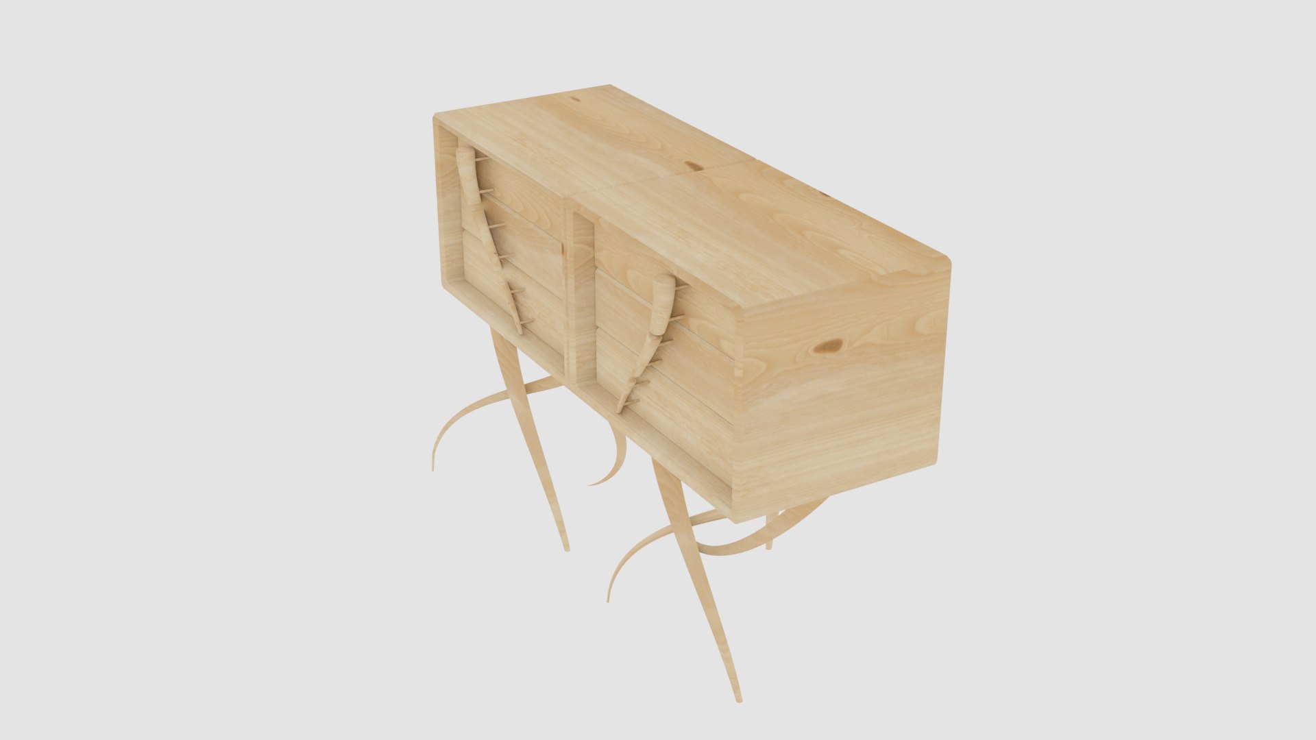 Contemporary Console Table 3D Model - TurboSquid 2054785