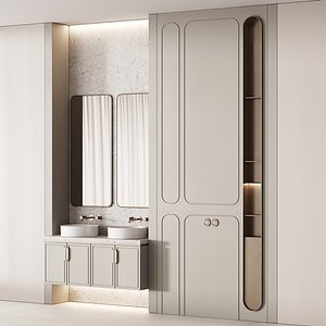 618 bathroom furniture 20 modern classic brass CORONA 2019 3D model